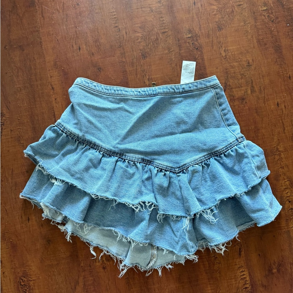 Hollister Blue Denim Mini Skirt